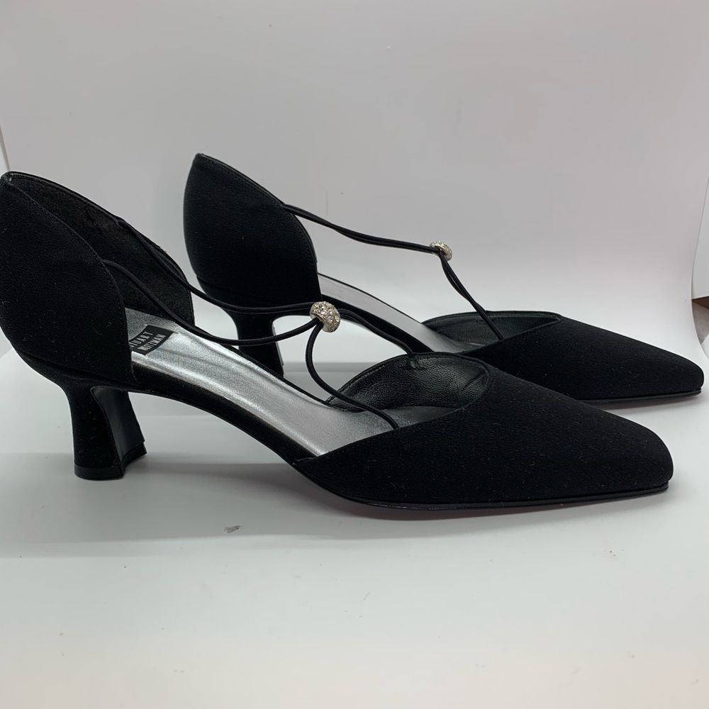 Stuart Weitzman Black Event Heels With Crystal - image 4